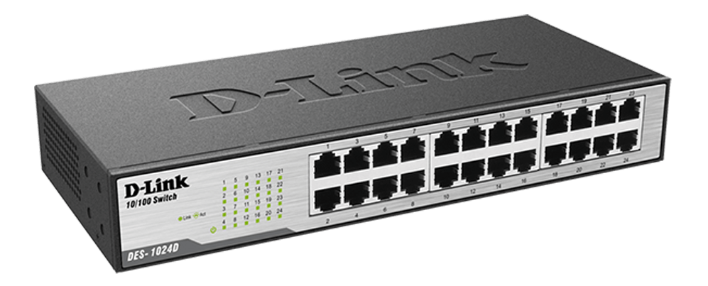 سوئیچ 24 پورت مگابیتی و رکمونت دی لینک مدل DES-1024D