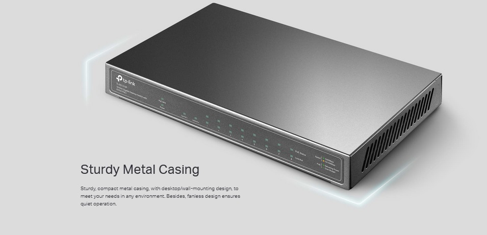 سوئیچ 10 پورت گیگابیتی و دسکتاپ تی پی لینک مدل TL-SG1210P