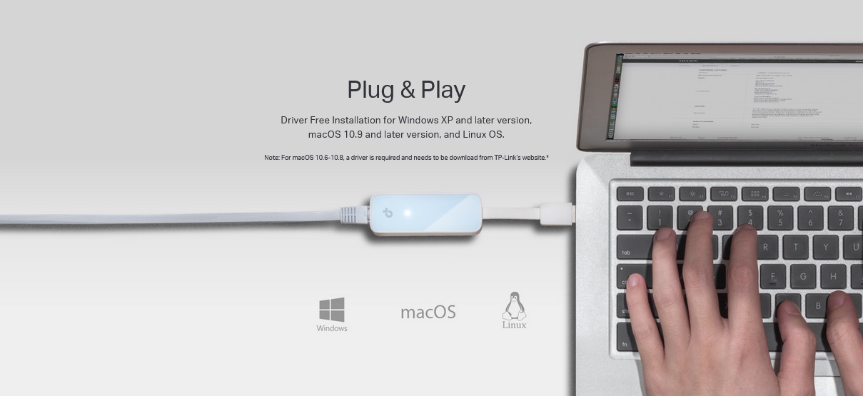 مبدل USB 2.0 به کارت شبکه تی پی لینک مدل UE200